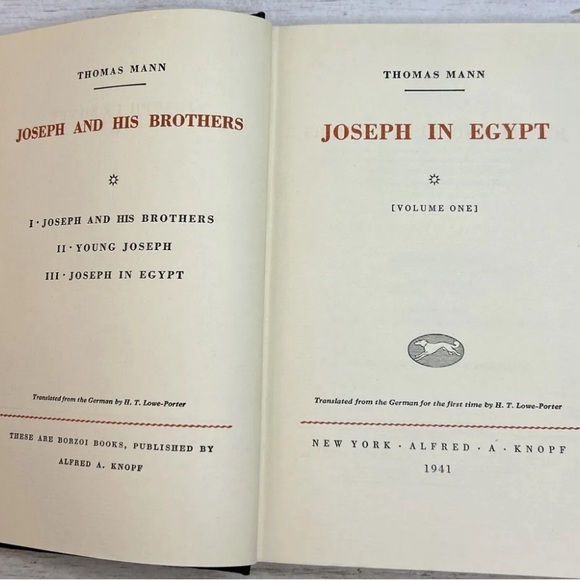 Joseph in Egypt by Thomas Mann 1938 Hardcover Volume One - Picture 4 of 7